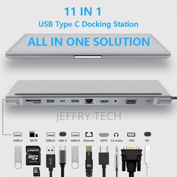 11 in 1 Usb Type C Hub Adapter Laptop Docking Station Hdmi V