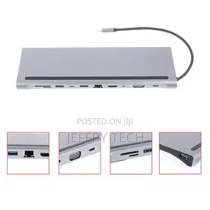 11 in 1 Usb Type C Hub Adapter Laptop Docking Station Hdmi V