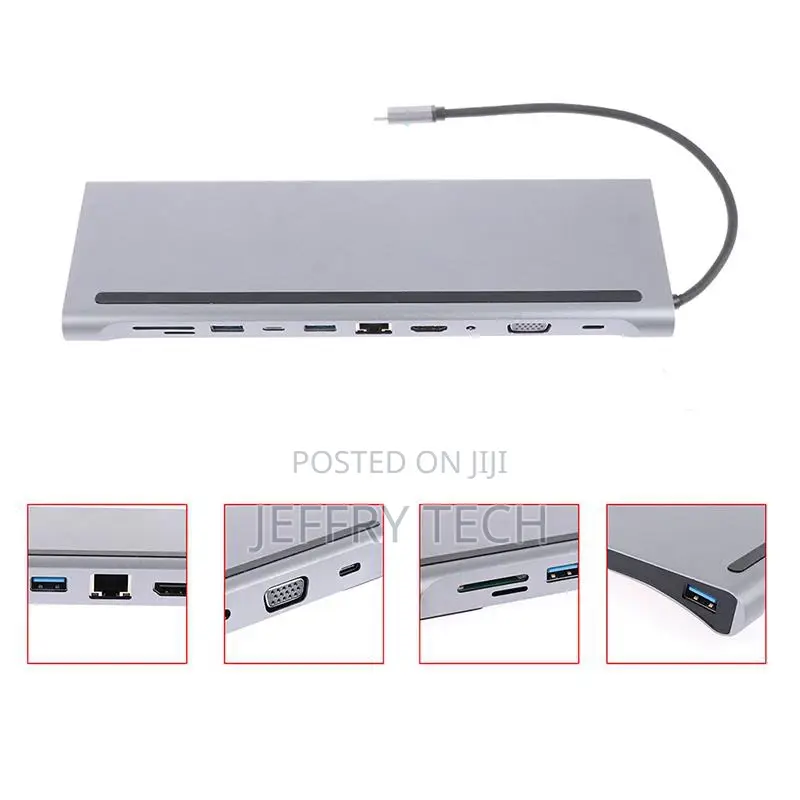 11 in 1 Usb Type C Hub Adapter Laptop Docking Station Hdmi V