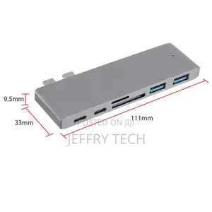 Dual Type-C to HDMI 4K Hub 6-In-1 Adapter for Macbook Pro/20