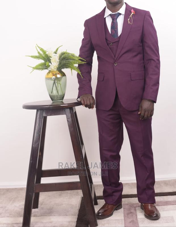 Maroon 3pc Suit - main view