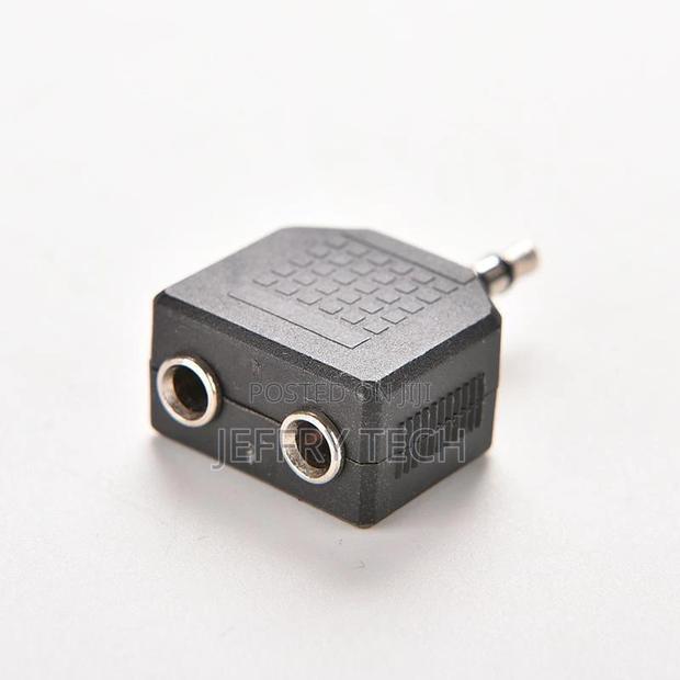 3.5mm Stereo Y Splitter Audio Adapter - 1/8" Male Plug to 2