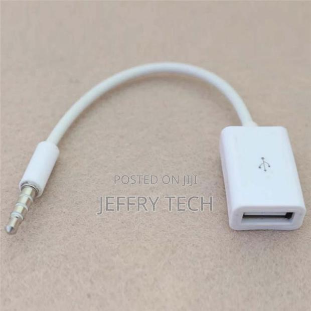 3.5mm Male Aux Audio Plug to Usb 2.0 Female Converter Cable - thumbnail 2