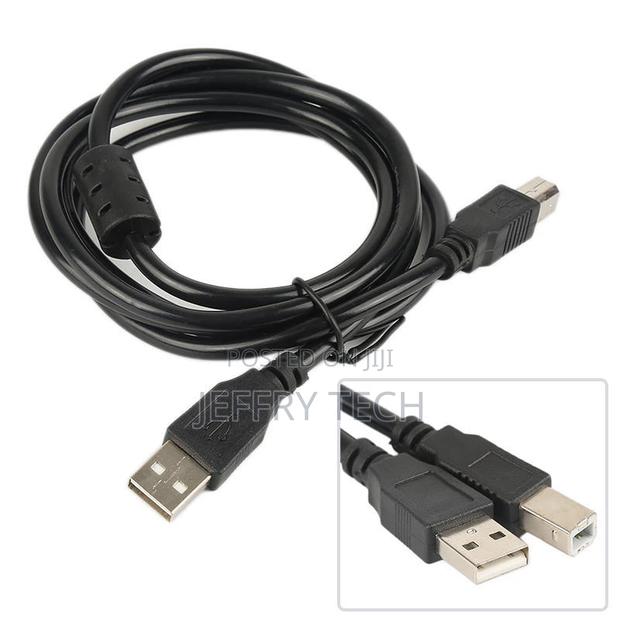 1PC Black USB 2.0 a Male to Down Angle USB B Male Printer Da - main view