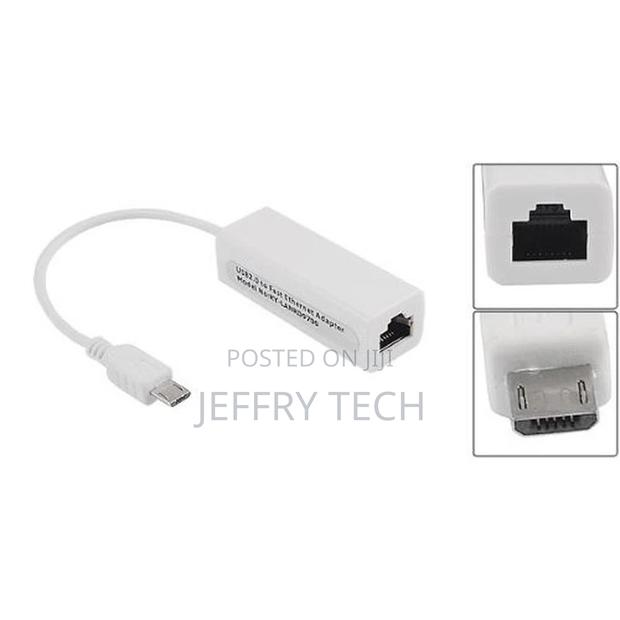 Micro USB 5 Pin 10/100 Mbps RJ45 LAN Ethernet Adapter for Ta - thumbnail 2