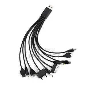 10 in 1 Universal Black USB Cable Fast Charging Line to Mult