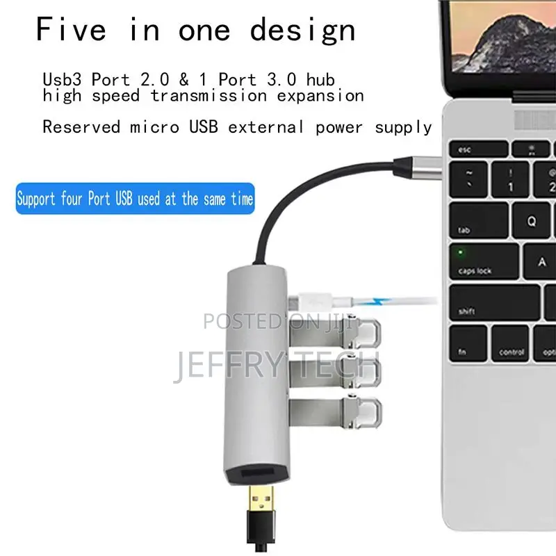 Type-C USB 3.0 Hub With Power Supply 3.1 Splitter Docking St