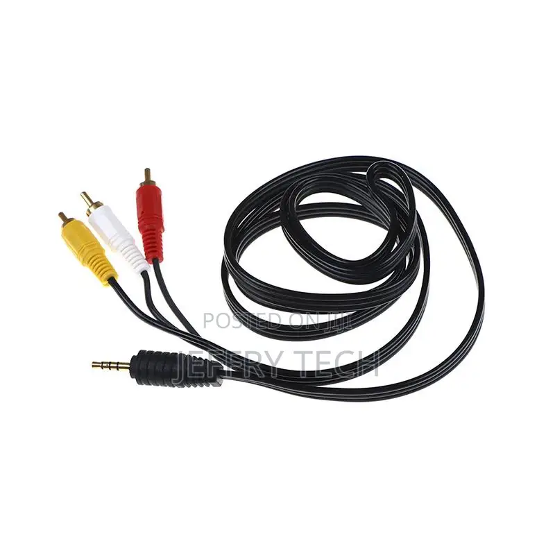 3.5mm Jack Plug to 3 Rca Plugs Male to Male Audio Video Av A
