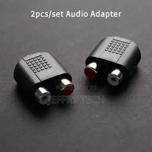 2pcs for Speaker Power Plated 3.5mm Audio Stereo Female to 2