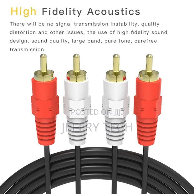 15 Meter Gold Plated Rca Audio Cable 2 Rca Male to 2 Rca Mal