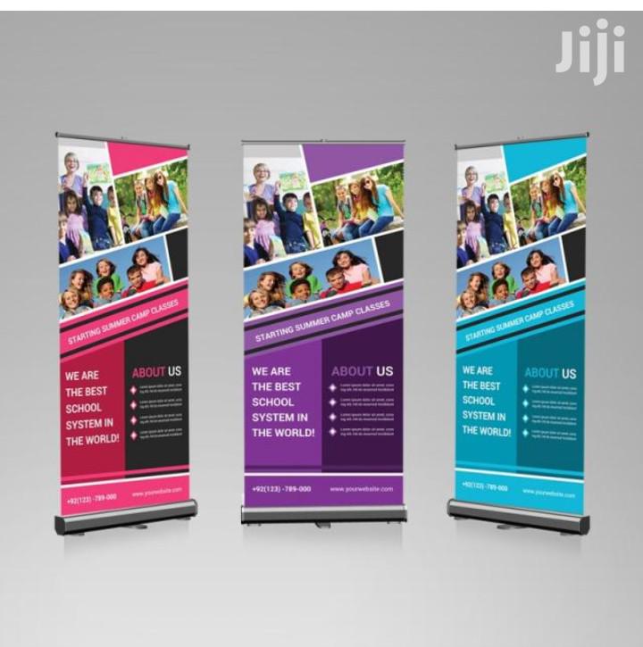 Durable Narrow Base Roll Up Banner Printing Full Color