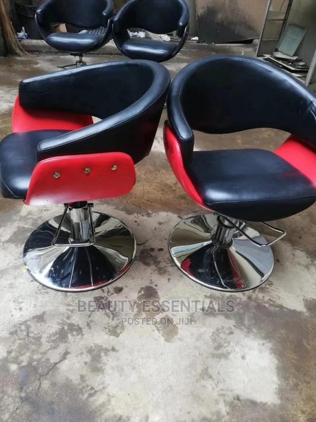 Black Red Salon Styling Seats - main view