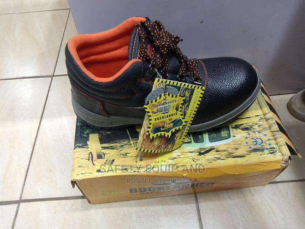 Safety Boots With Strong Leather and Orange Lining - thumbnail 3
