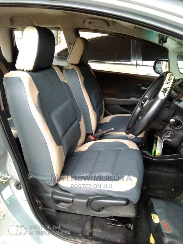 Cream and Dark Grey Car Seat Covers - main view
