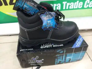Safety Boot-Black Leather Boots