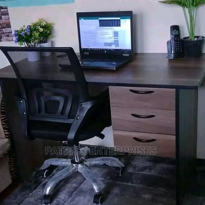 1.2 Metres Office Desk Plus Low Back Secretariat Mesh Chair