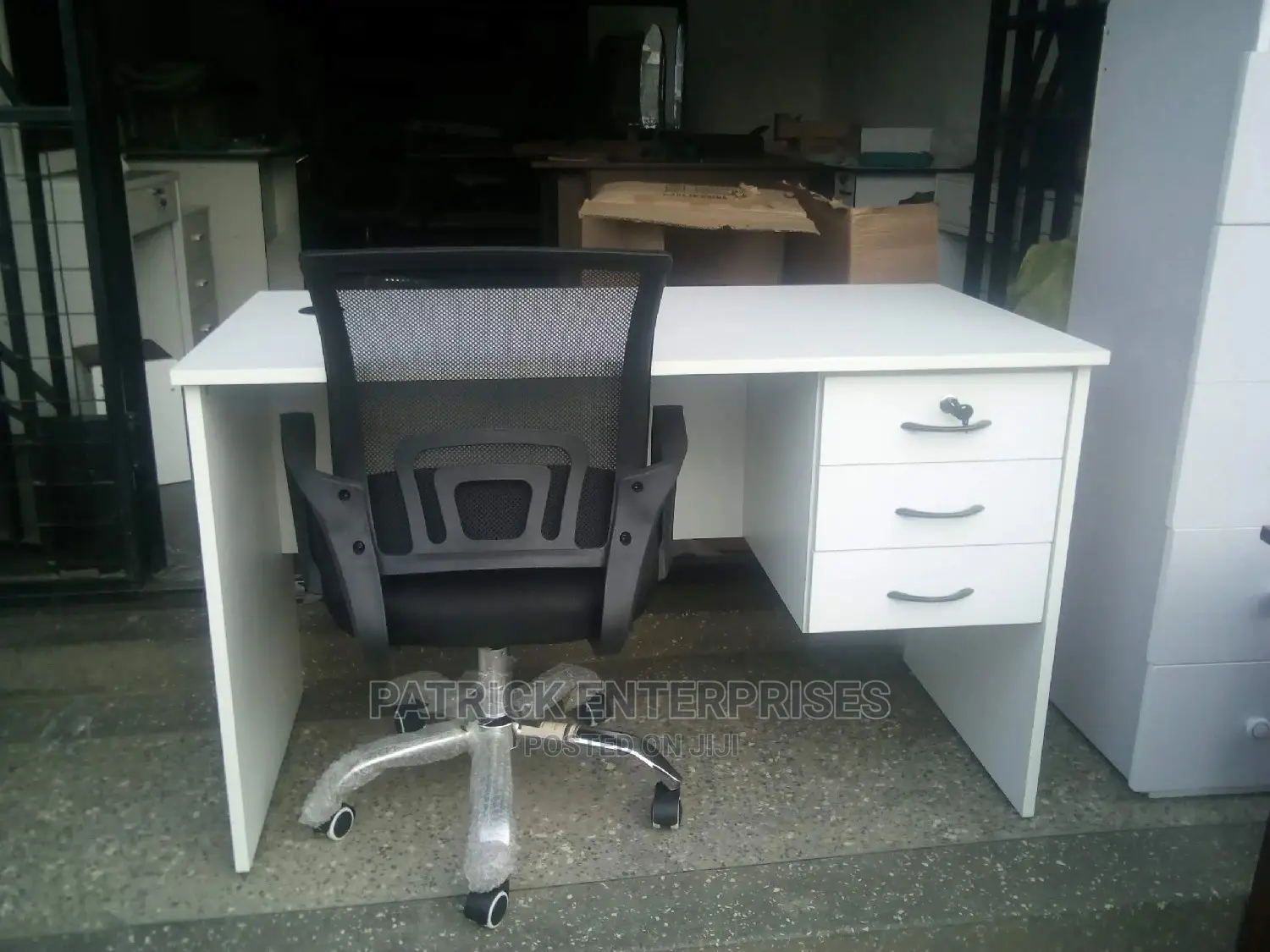 1.2 Metres Office Desk Plus Low Back Secretariat Mesh Chair