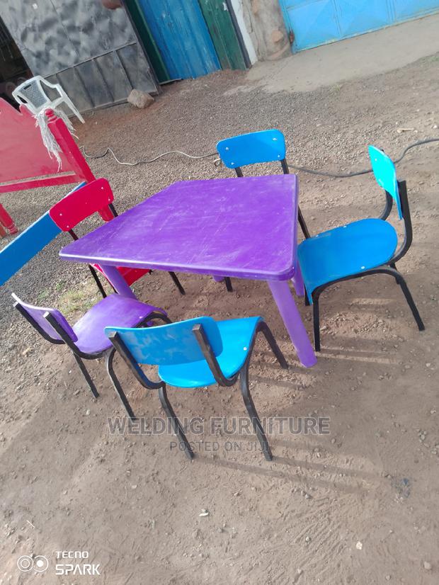 School Desk and Chairs - main view