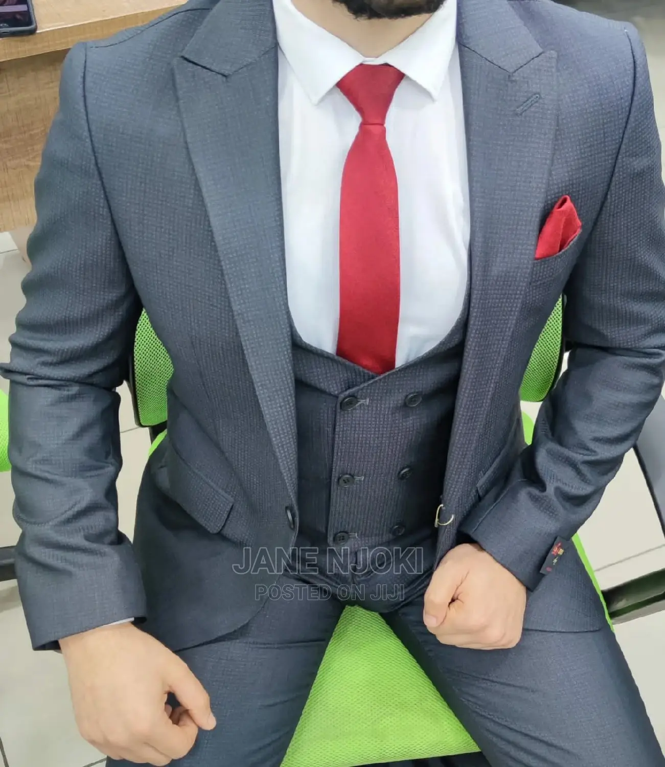 Grey 3 Pc Suit