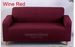 Wine Red Elegant Sofa Cover