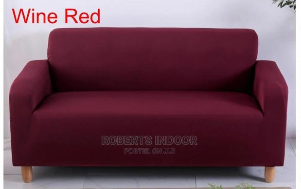 Wine Red Elegant Sofa Cover