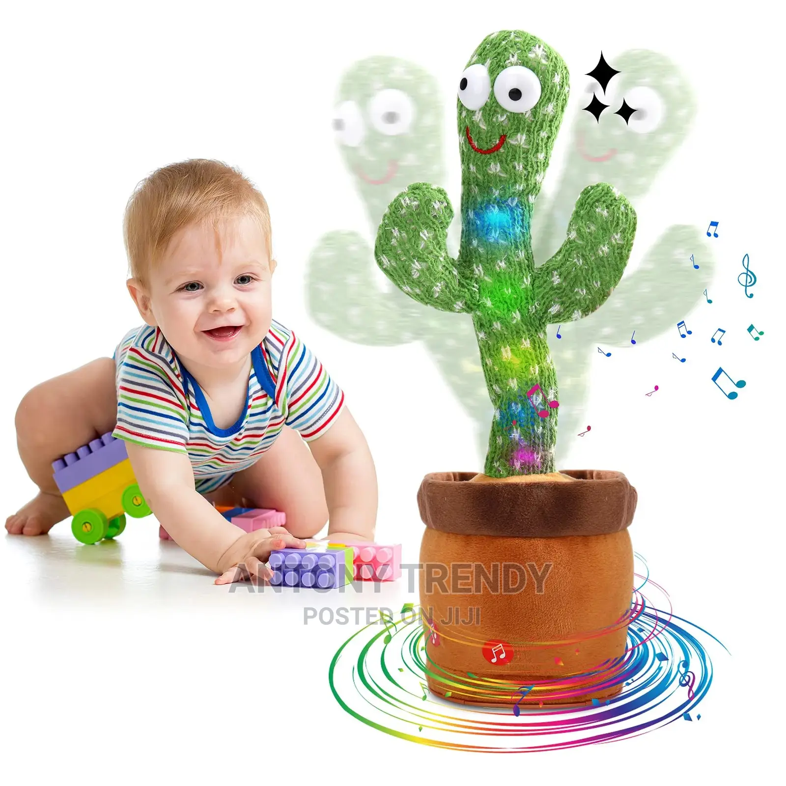 Firecos [120 English Songs] Dancing Cactus Plushies Toy
