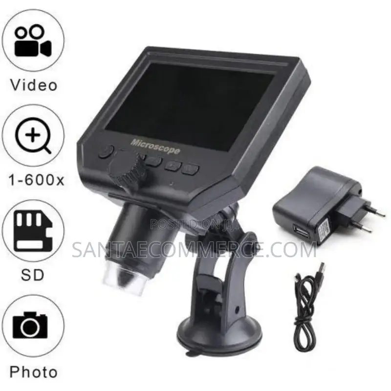 Innovative Digital Microscope 600x Sensor Zoom With LCD Disp