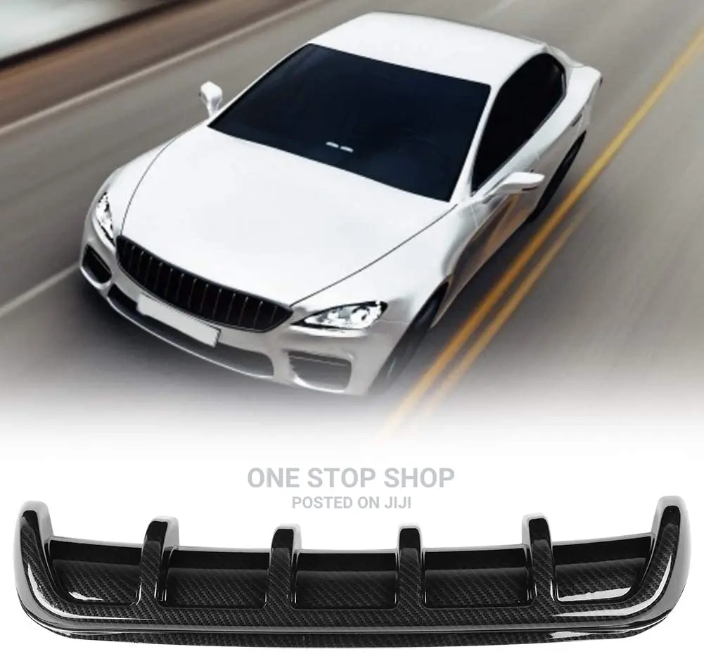 Universal Shiny Carbon Black Look Rear Shark Fin Diffuser