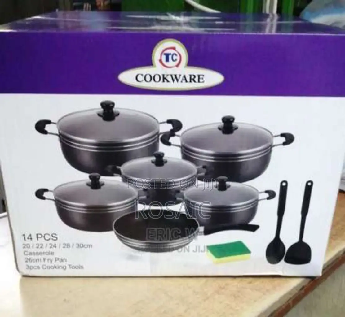 14 Pieces Tc Cookware With Glass Lids