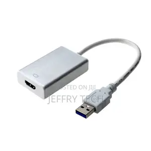High Speed White USB 3.0 to HDMI Converter for TV