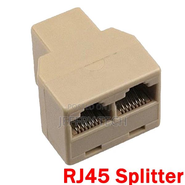 RJ45 ADSL Modem Network Cable Splitter RJ45 Lan Cable 2 Port - thumbnail 2