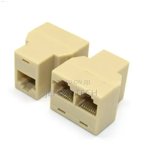 1 to 2 Ways Connector Female to Female RJ45 Ethernet Adapter