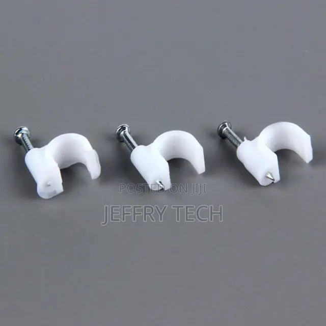 100PCS Useful RG6 Coax Cat5 Cat6 Cable Wire Clips Nail Clamp