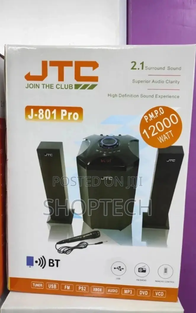 12000watts 2.1ch JTC 801(Mtungi) Speaker System.