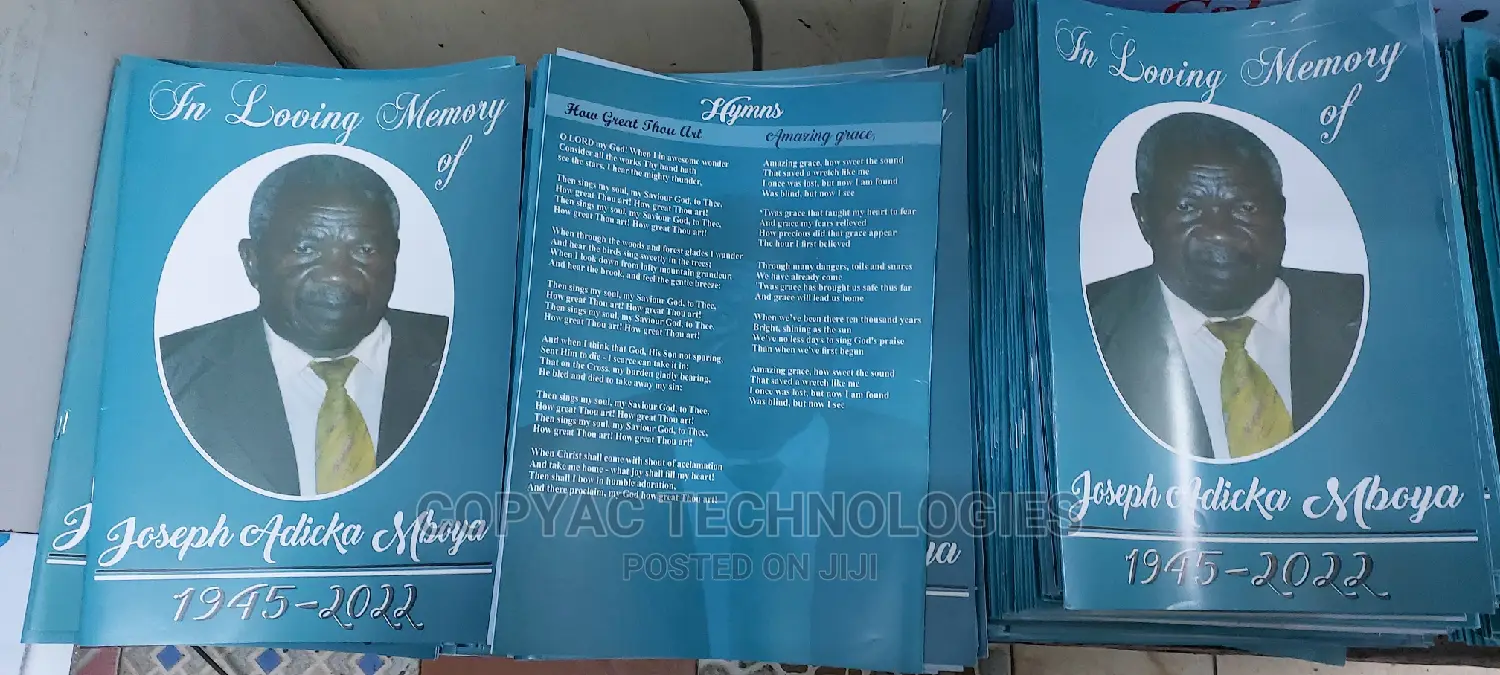 Funeral Programs Printing and Designing