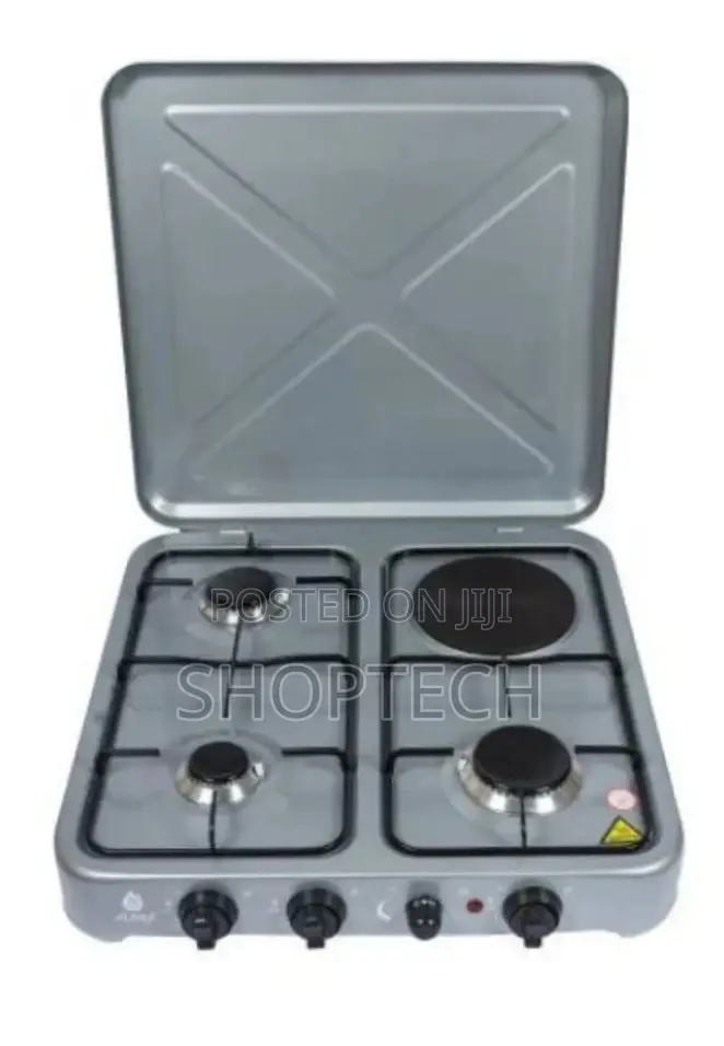 Nunix 3GAS + 1 Electric Plate Gas Stove Cooker.