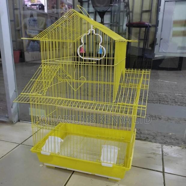 Yellow House Cage, Ornamental Birds - main view