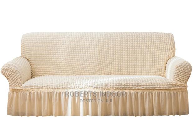 Cream White Turkish Elastic Sofa Cover