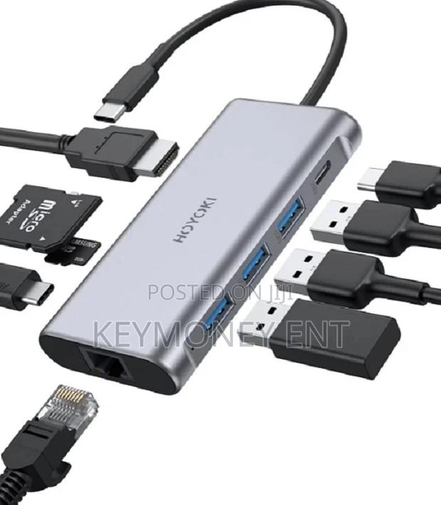 5 in 1 USB Type C Hub With Lan USB HDMI Type C