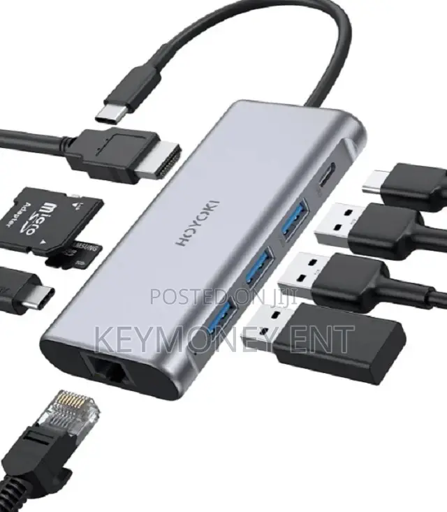 5 in 1 USB Type C Hub With Lan USB HDMI Type C