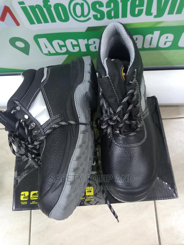 Safety Boots Leather- Black Reflective - main view