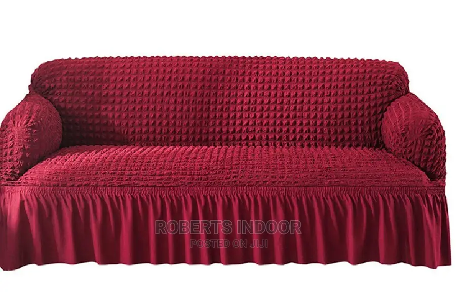 Maroon Turkish Elastic Sofa Cover