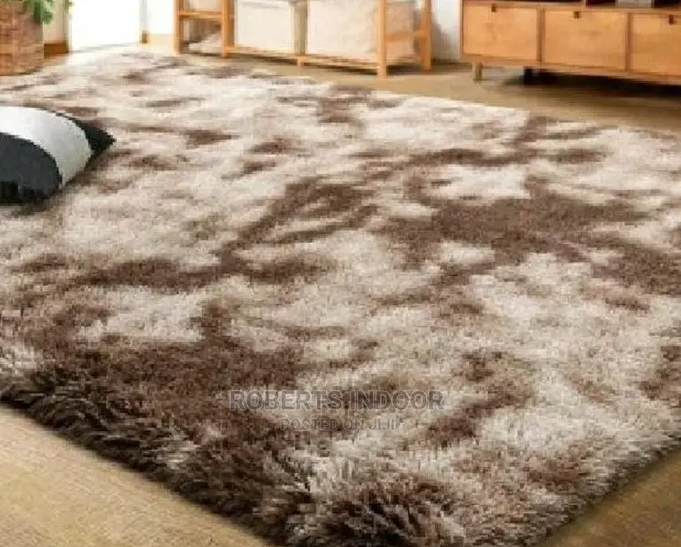 Light Brown Soft Patched Fluffy Carpet
