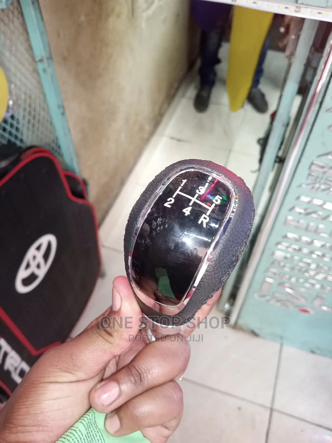 Black Leather Gear Lever Knob Manual