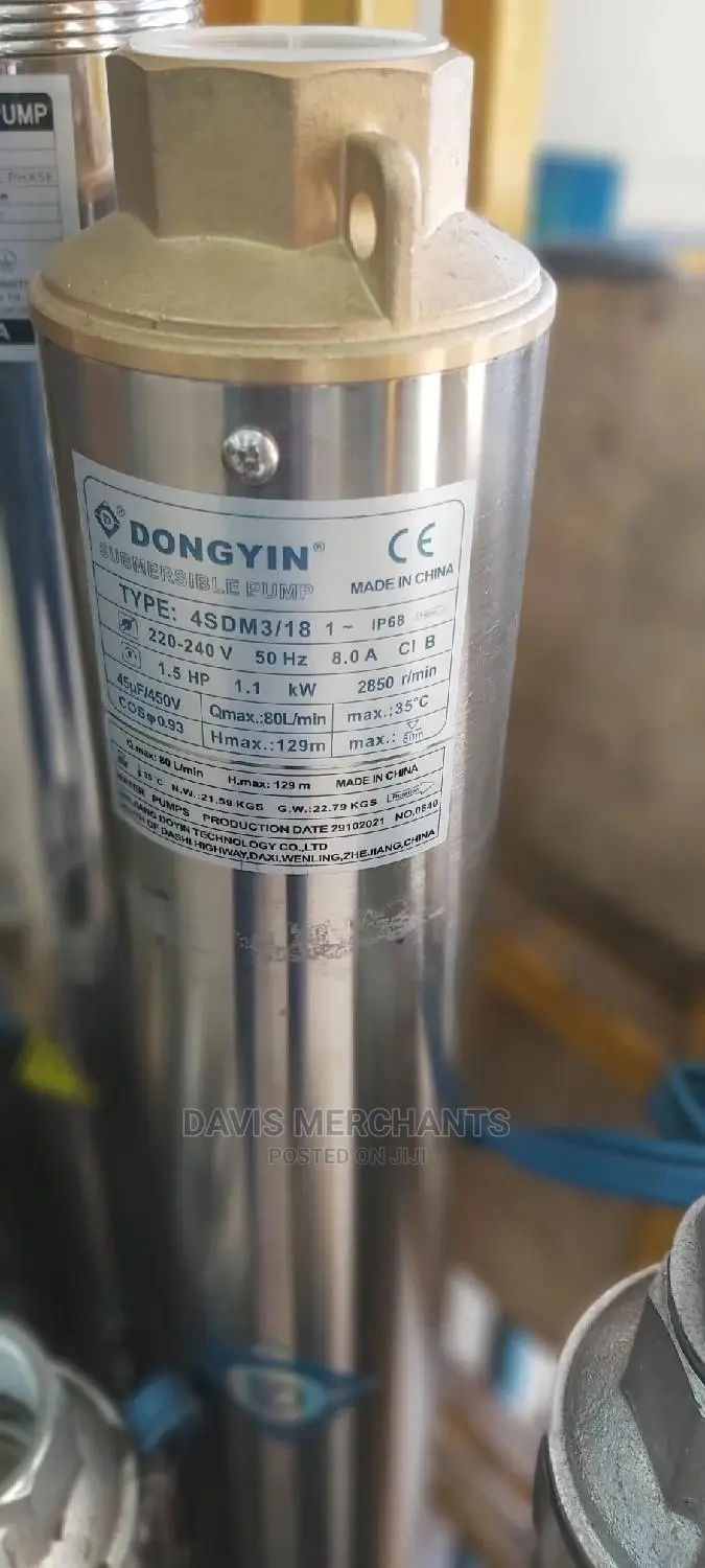 Dongyin 1.5 HP Submersible Water Pump