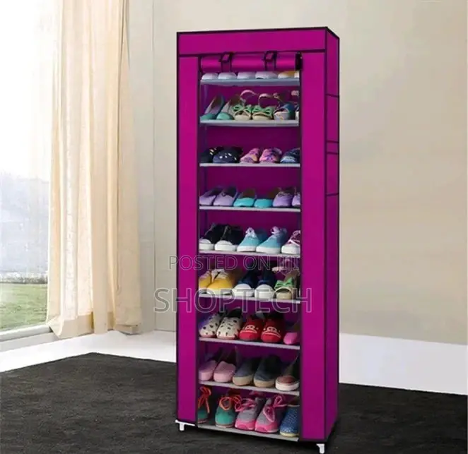 Shoe Rack With Cover, 9 Tiers