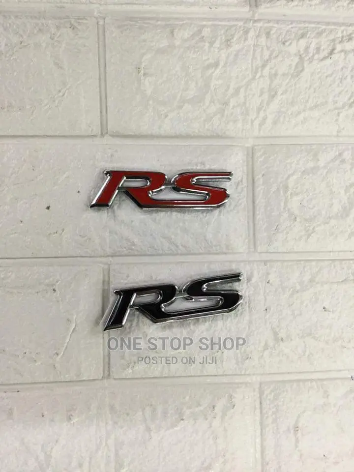 Car Side RS Logo Metal Emblembadge Sticker Decal