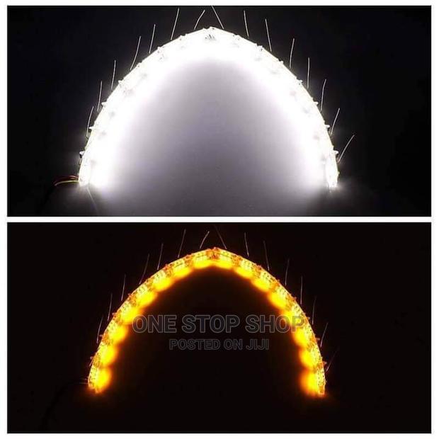 2pcs Flexible Crystal Led DRL Turnal Signal Flow Lamp - thumbnail 2