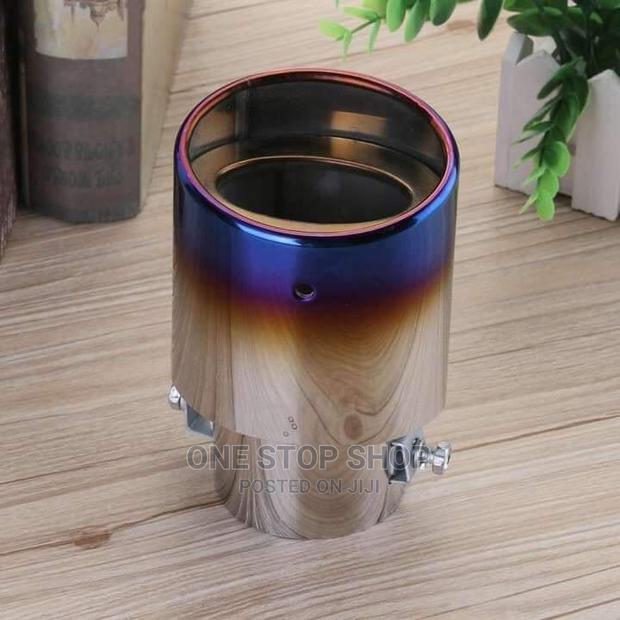 Universal Stainless Steel Rear Round Exhaust Pipe Tail Tip - thumbnail 2