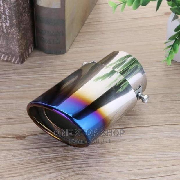 Universal Stainless Steel Rear Round Exhaust Pipe Tail Tip - thumbnail 3
